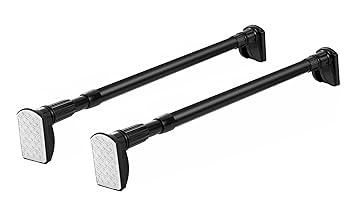突っ張り棒　3本セット　① 130cm～370cm ②➂ 130cm～320 Amazon｜TIUKIEY 強力 突っ張り棒 3.1M 20個のカーテンリングを